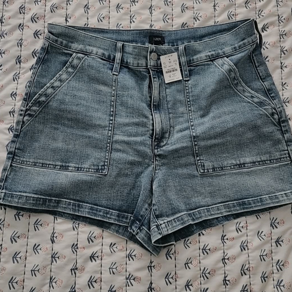 NWT J. CREW Women's Blue Denim Shorts, SIZE 33